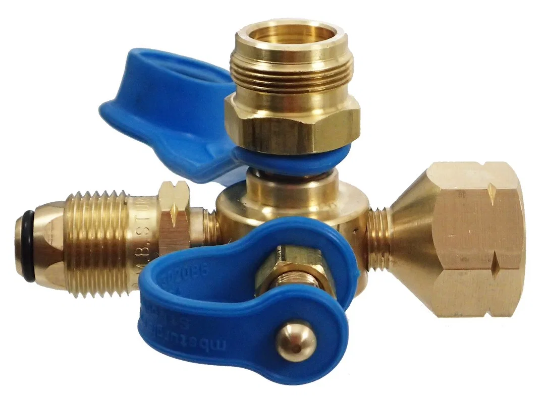 103602-MBS – MB STURGIS Propane Adapter Fitting, POL (Prest-O-Lite) Tank Connector x 1/4 Inch Female Inverted Flare I...